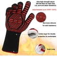 thumbnail image 3 of Guantes para horno, guantes para barbacoa que resisten el calor hasta 1472 °F, guantes de silicona antideslizantes para horno, guantes de cocina resistentes al calor para barbacoa, asar, hornear, ahumar, 13 pulgadas, 1 par (rojo) Sailing Electrónica, 3 of 6