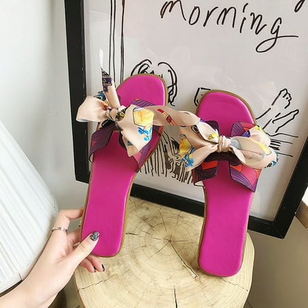 

Bow Indoor Female Slippers Flip-Flops Shoes Beach Summer Women Outdoor Slipper Women S Sandals