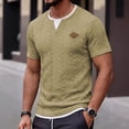 thumbnail image 5 of Klisyaur Fashion Shirts for Mens Short Sleeve V Neck Summer Casual Comfortable Breathable Tops Basic Tee, 5 of 5
