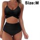 thumbnail image 1 of Women's High Waisted Bandage Bikini Set Wrap Two Piece Push Up Swimsuits Cross Pattern Women's Swimwear, 1 of 4