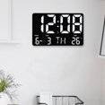 thumbnail image 2 of Horloge Murale Numérique LED 10 Pouces Montable avec Télécommande Noire, 2 of 8
