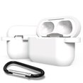 thumbnail image 1 of Beyond Cell Silicone White Soft Case Cover W/ Keychain Clip Designed for Airpods Pro Charging Shock-Absorbing Case Protection, 1 of 4