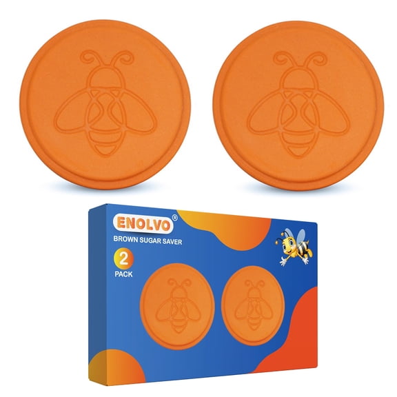 Enolvo Brown Sugar Keeper Terra Cotta Moisture Container and Softener 2 Pack