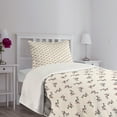 thumbnail image 5 of Ambesonne Shark Quilted Bedspread Set 2 Pcs, Aggressive Hungry Fishes, Twin Size, Grey Red Cream, 5 of 6