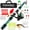 Green, variant on Fishing Rod and Reel Combo,6.9ft Telescopic Carbon Fiber Fishing with Pole Carrier Bag Spinning Reel Lures Hooks Fishing Pole Combo Set, for Beginner Adult Travel Saltwater Freshwater Fishing(Yellow)