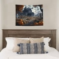 thumbnail image 4 of Halloween Tapestry Wall Hanging, Halloween Farm Pumpkin Ghost C Tapestry for Bedroom Aesthetic, Cute Tapestry Wall Decor, Halloween Decoration for Bedroom, Living Room, Indoor 29x37in, 4 of 7