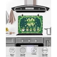 thumbnail image 4 of Large Induction Cooktop Protector Mat St. Patrick's Day Stove Top Covers for Electric Stove, Lucky Shamrock Gnomes Spring Green Decorative Stove Burner Cover Mats, Glass Top Stove Cover, 4 of 7