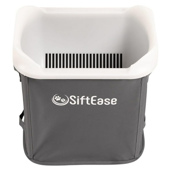 SiftEase Sifting Litter Box Cleaner, 16 x 14 x 10.5 Inches, Dark Grey - 1 Pack