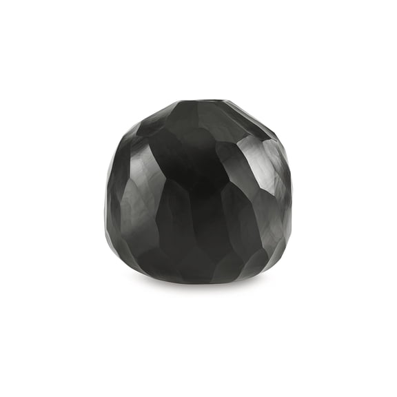 Signature Design by Ashley Ryanford 7.13" Glass Vase, Black Hand-Carved Finish