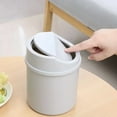 thumbnail image 4 of Mini Desktop Bin Small Trash Can Tube with Cover Bedroom Trash Can Garbage Can Clean Workspace Storage Box Home Desk, 4 of 10