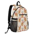 thumbnail image 2 of JIALIOU 14" Laptop Backpack Waterproof Airline Approved Stylish Casual Daypack for Travel Business College Work, Gingerbread Man Snowflake Bell, 2 of 8