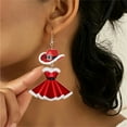thumbnail image 5 of Cififendec Snowman Acrylic Dangle Earrings for Women Festive Earrings Cartoon Santa Hat Kitty Earrings Christmas Dress Earrings for Christmas Jewelry, 5 of 6