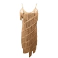 thumbnail image 1 of adviicd Robes Formelles pour Femmes 2024 Robe Moulante Sans Manches Col en V Élégante Robe de Cocktail Midi Or,TTTTG, 1 of 4