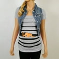 thumbnail image 2 of asdoklhq Maternity Clothes for Women,Cute Funny Baby Print Striped Short Sleeve T-shirt Pregnant Tops, 2 of 6
