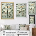 thumbnail image 4 of Designart "Dragonflies in a Curious Display I" Animals Canvas Wall Art - Modern Green Insects & Bugs Entryway Wall Art, 4 of 6