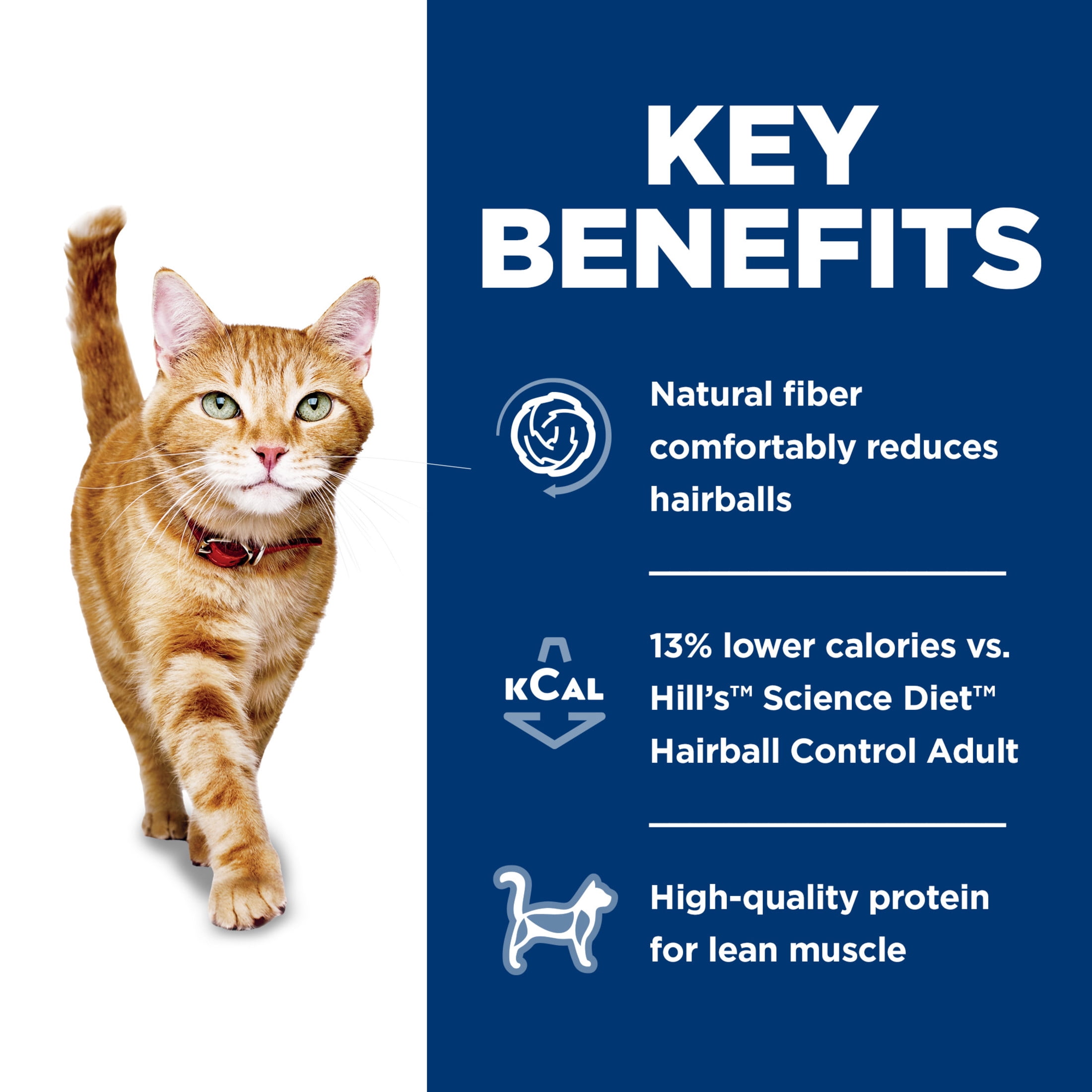 Hill's Science Diet Hairball Control Light Chicken Dry Cat Food, 7lb Bag