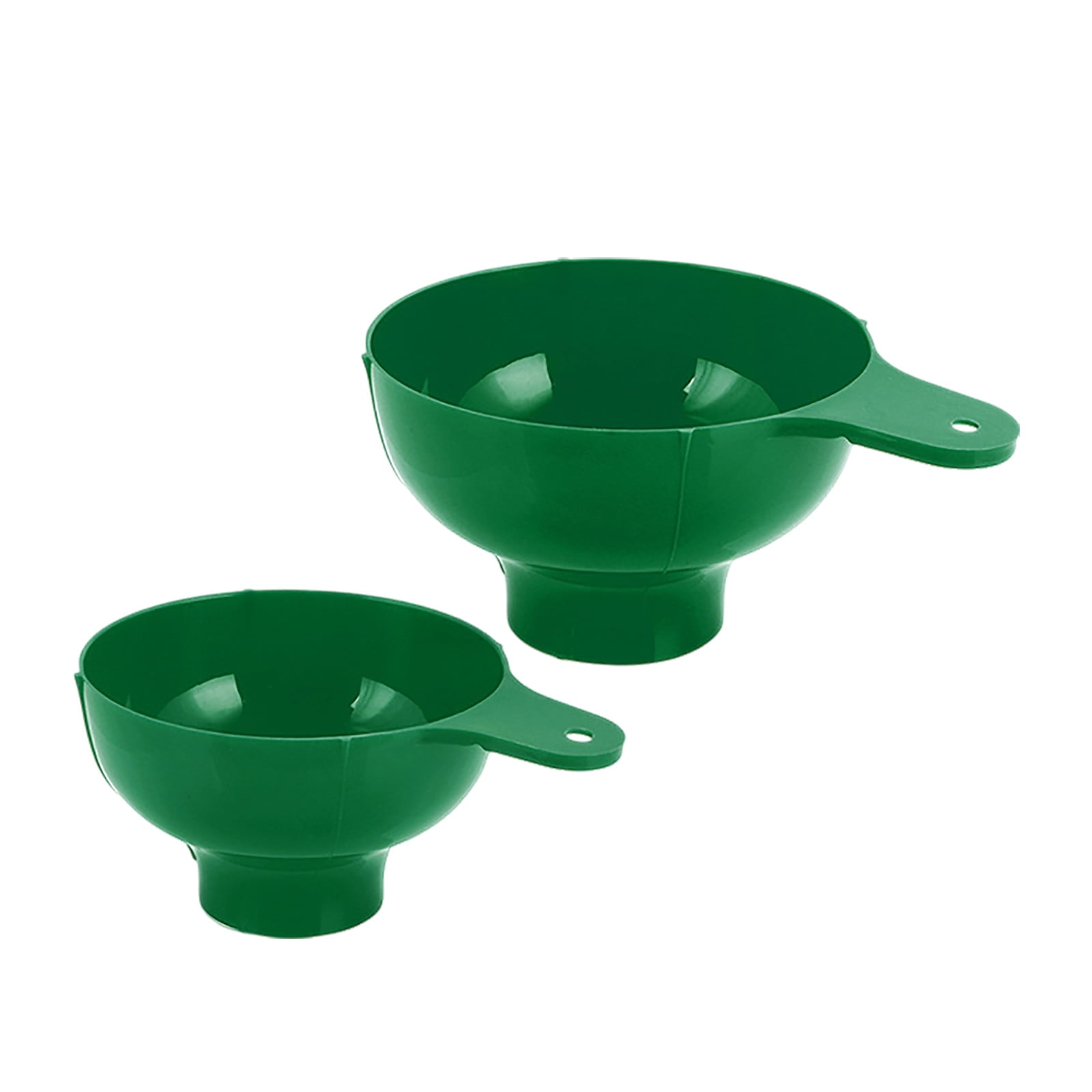 Plastic Canning Funnel Set - 2 Sizes Wide/Regular Mouth, Durable for Liquids/Powders, Dishwasher Safe