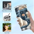 thumbnail image 6 of SKYSONIC White Bear Tumbler Stainless Steel Double Wall Vacuum Reusable Insulated Mug with Straw and Built-in Coaste for Cold and Hot Beverages, 20oz, 6 of 7