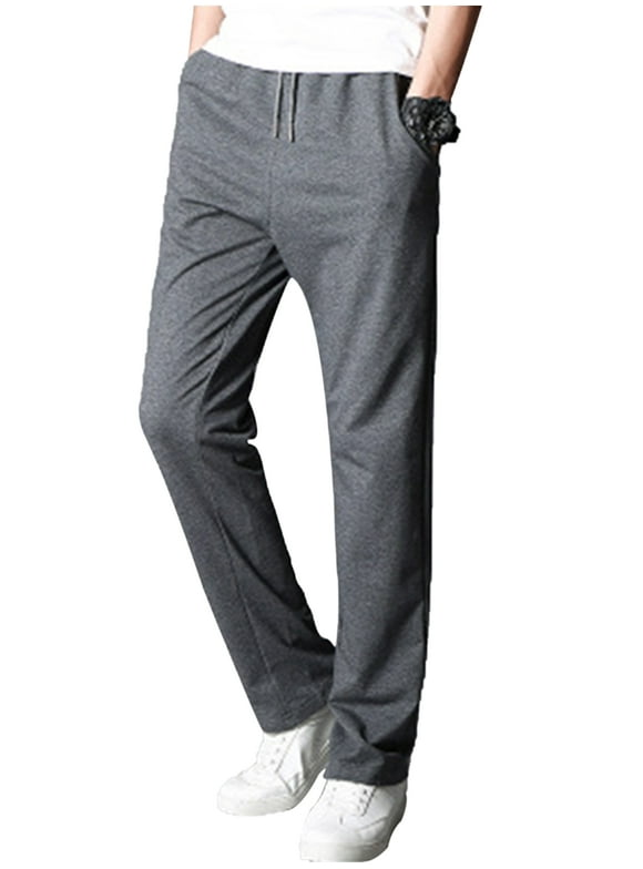Mens Sweatpants Open Bottom