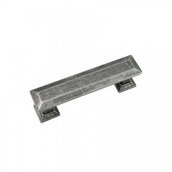 Strategic Brands 83664 3 in. Distressed Pewter Poise Cabinet Pull with Back Plate