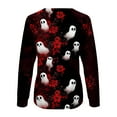 thumbnail image 4 of Neewe Womens Fall T-Shirts Halloween Funny Long Sleeve Graphic Tees Tops, 4 of 5