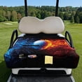thumbnail image 2 of Pzuqiu Golf Cart Seat Covers, Compatible with Outdoor, Suitable for Club Car Pockets, Orange Blue Flame Golf, 2 of 9
