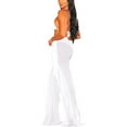 thumbnail image 3 of Pantalon de Couverture de Bikini en Maille Transparente à Volants pour Femmes Blanc TG, 3 of 6