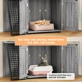 thumbnail image 7 of Patikuin Modern Multi-Functional Cat Litter Box Enclosure with Ladder, Spacious Playground, and Ventilation Holes - Stylish Wax Wood Design for Living Room, or Laundry Room (33.5"L x 17.9"W x 41.9"H), 7 of 7