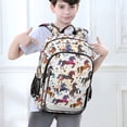 thumbnail image 6 of FORMRS Unisex School Backpack 17" Student Travel Bag with Laptop Compartment, Rainbow Stars Pattern, 6 of 7