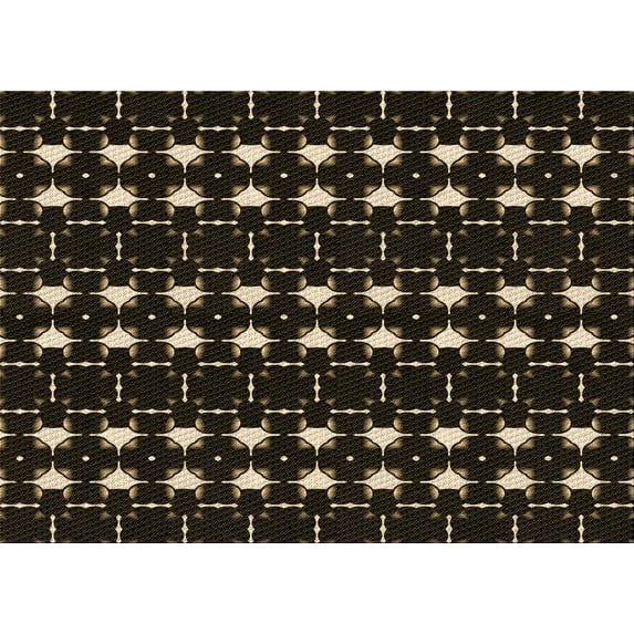 Ahgly Company Indoor Rectangle Patterned Night Black Area Rugs, 2' x 5'