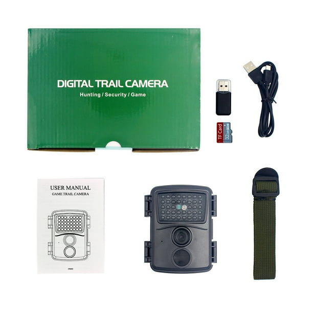 Cámara de caza de disparador rápido 1080P Cámara de rastro de visión nocturna de inducción 12MP Observación de animales al aire libre Inevent OD000471-00B