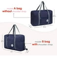 thumbnail image 4 of For Spirit Airlines Personal Item Bag 18x14x8 Travel Duffel Bag Underseat Foldable Carry-on Luggage for Women,Dark Blue with Shoulder Strap, 4 of 8