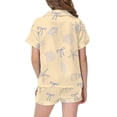thumbnail image 3 of WOYY Toddler Girls Cute Ocean Print Short Sleeve Top Shorts Outfits Sleepwear, Sizes 2-3T, 3 of 3
