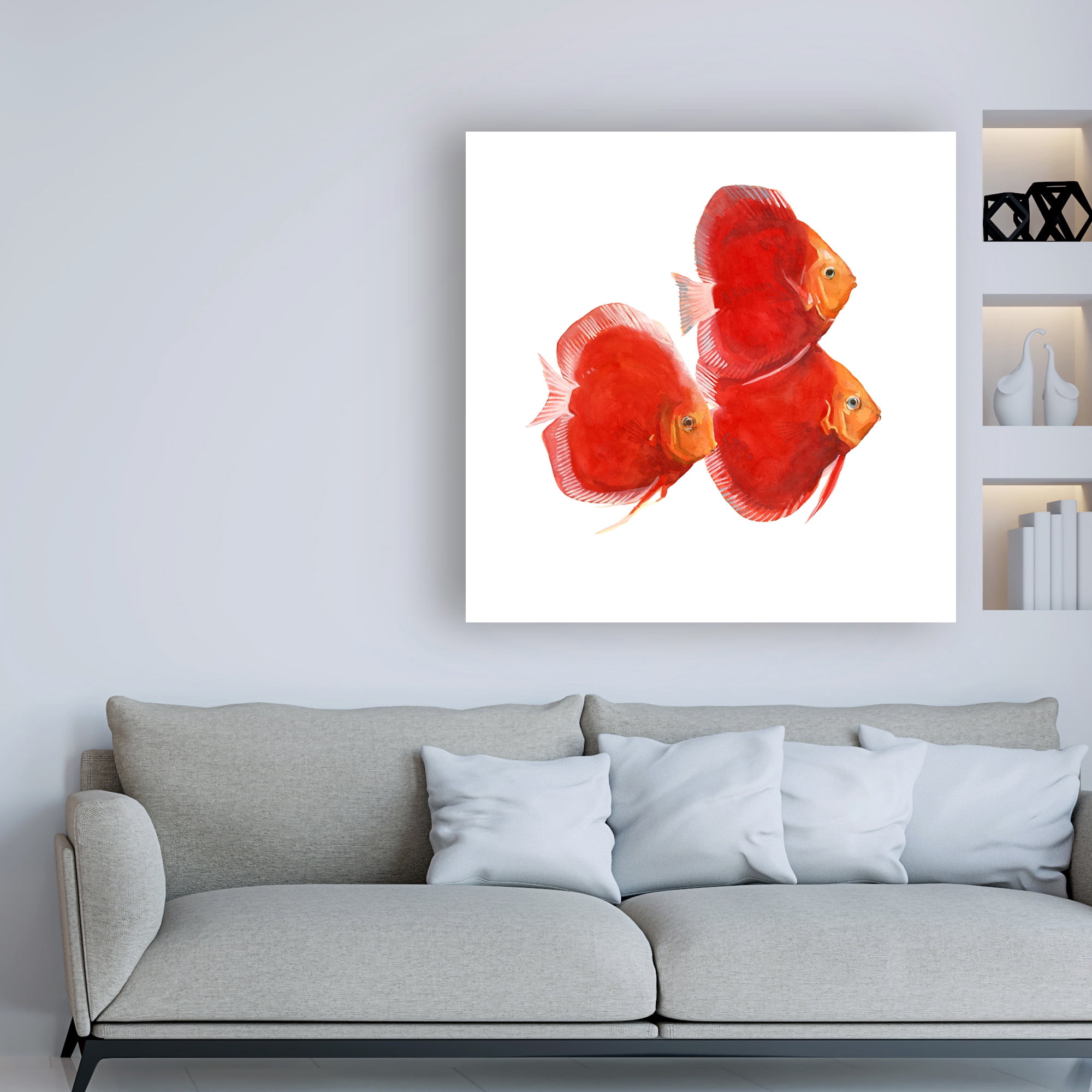 Trademark Fine Art 'Discus Fish VI' Canvas Art by Emma Scarvey