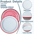 thumbnail image 5 of Disposable Tableware Set, Paper Plates, Bowls and Cups with Red Plaid Pattern, Thickened Cut-Resistant, Leak-Proof and Microwave Safe for Party, BBQ, Picnic and Family Use, 5 of 8