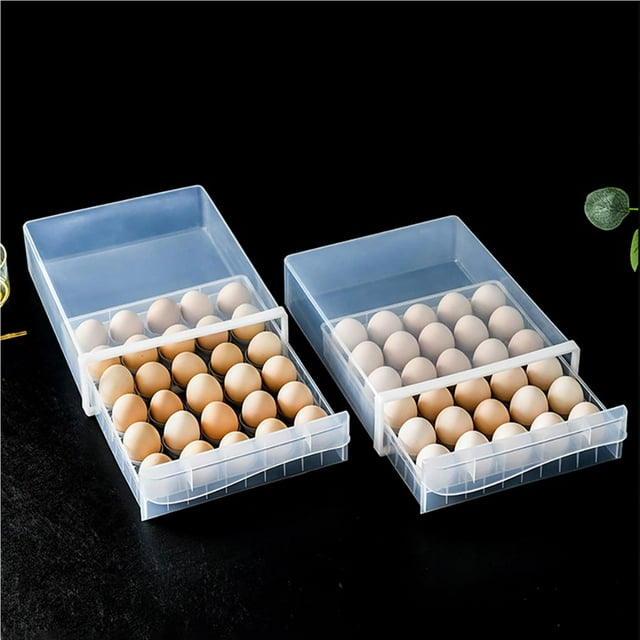 Langgg Household 30 Egg Box Refrigerator Kitchen Egg Storage Box Drawer Type Egg Holder
