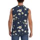 thumbnail image 4 of Fotbe Daisies Flowers Men's Camiseta sin Mangas Estampada para Hombres, Playera Casual para Gimnasio, Entrenamiento, Playa-3X-Large, 4 of 7