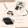 thumbnail image 3 of FORMRS Women Crossbody Purse with Chain Strap Vegan Leather Shoulder Handbag, Beige Astronaut Planet, 3 of 7