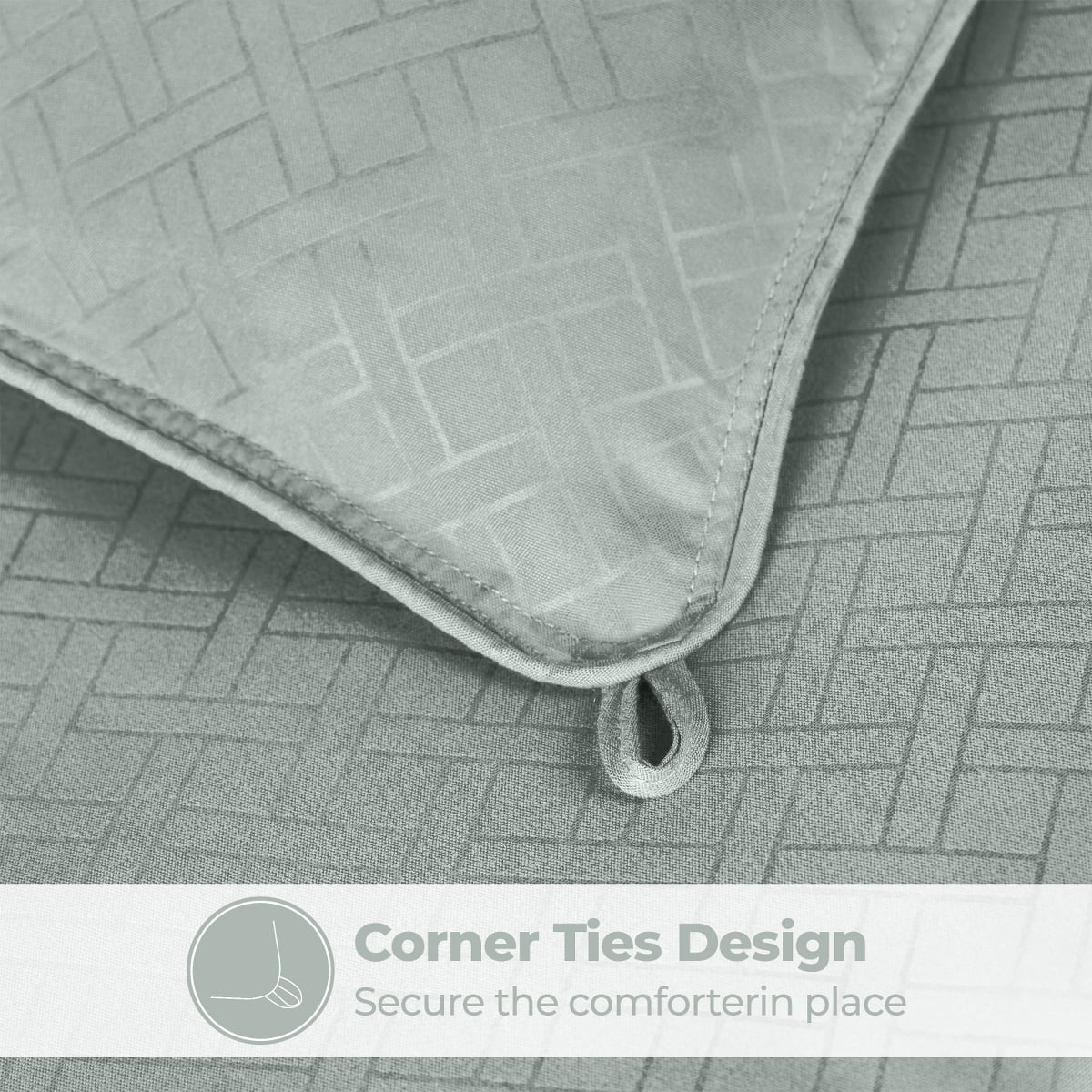 Superior Basketweave Plush Down Alternative Comforter, King, Jade
