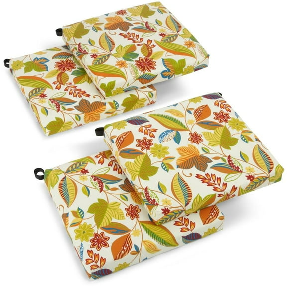 20-inch by 19-inch Spun Polyester Chair Cushion (Set of Four) - Skyworks Multi