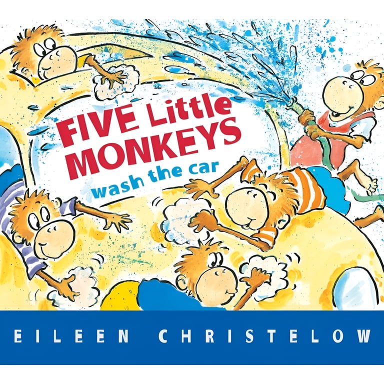 洋書 M16 Five Little Monkeys wash the car Eileen Christelow, Book, Five Little Monkeys Wash the Car