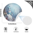 thumbnail image 4 of GZHJMY Cute Christmas Snowman Placemats Set of 6 Non-Slip Heat Resistant Dining Table Place Mats Washable Kitchen PVC Weave Table Mats Table Mat, 4 of 7