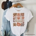 thumbnail image 6 of Dog Mama Boho Floral T-Shirt, White and Black Tee for Proud and Stylish Pet Lovers, 6 of 8