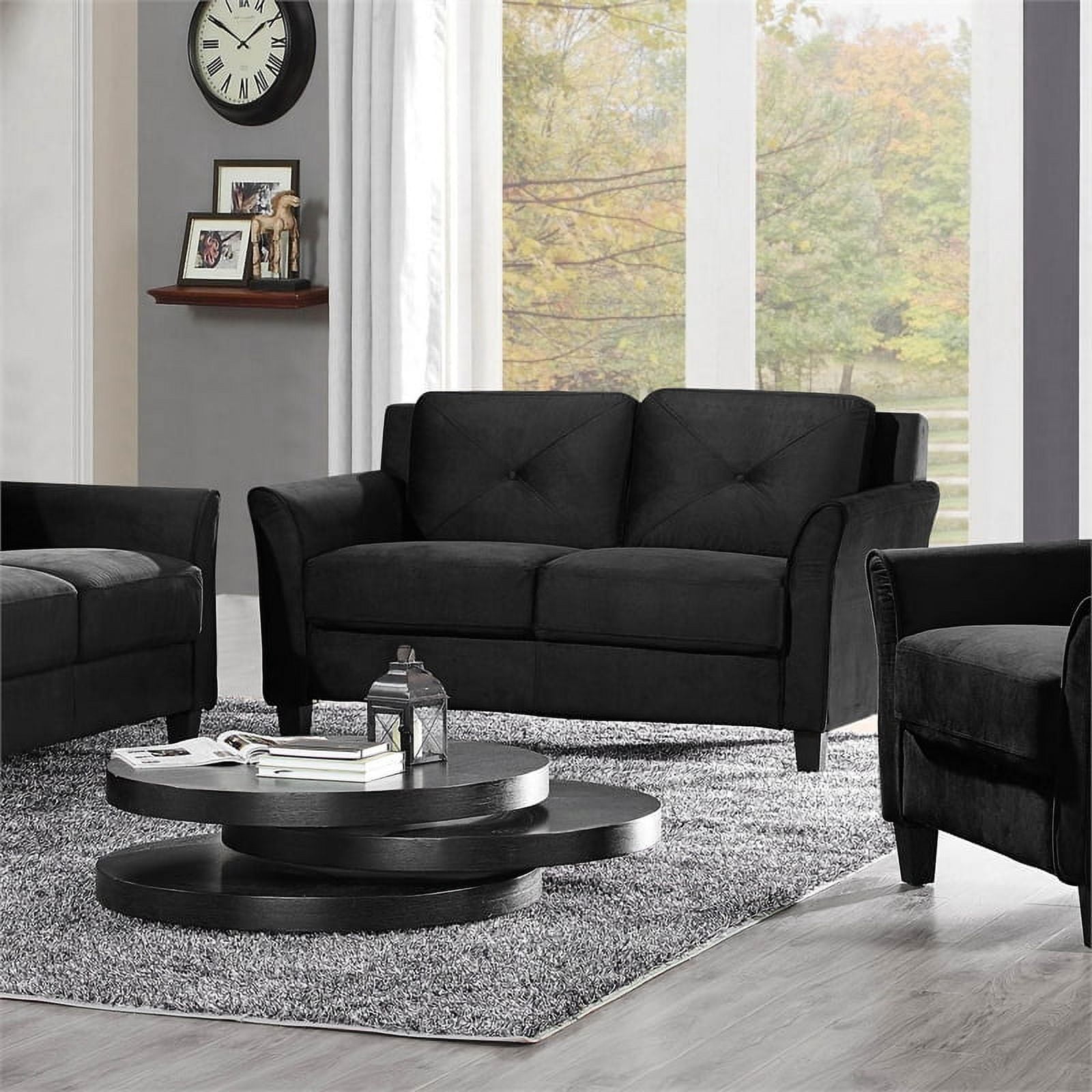 Gray microfiber 2024 living room set