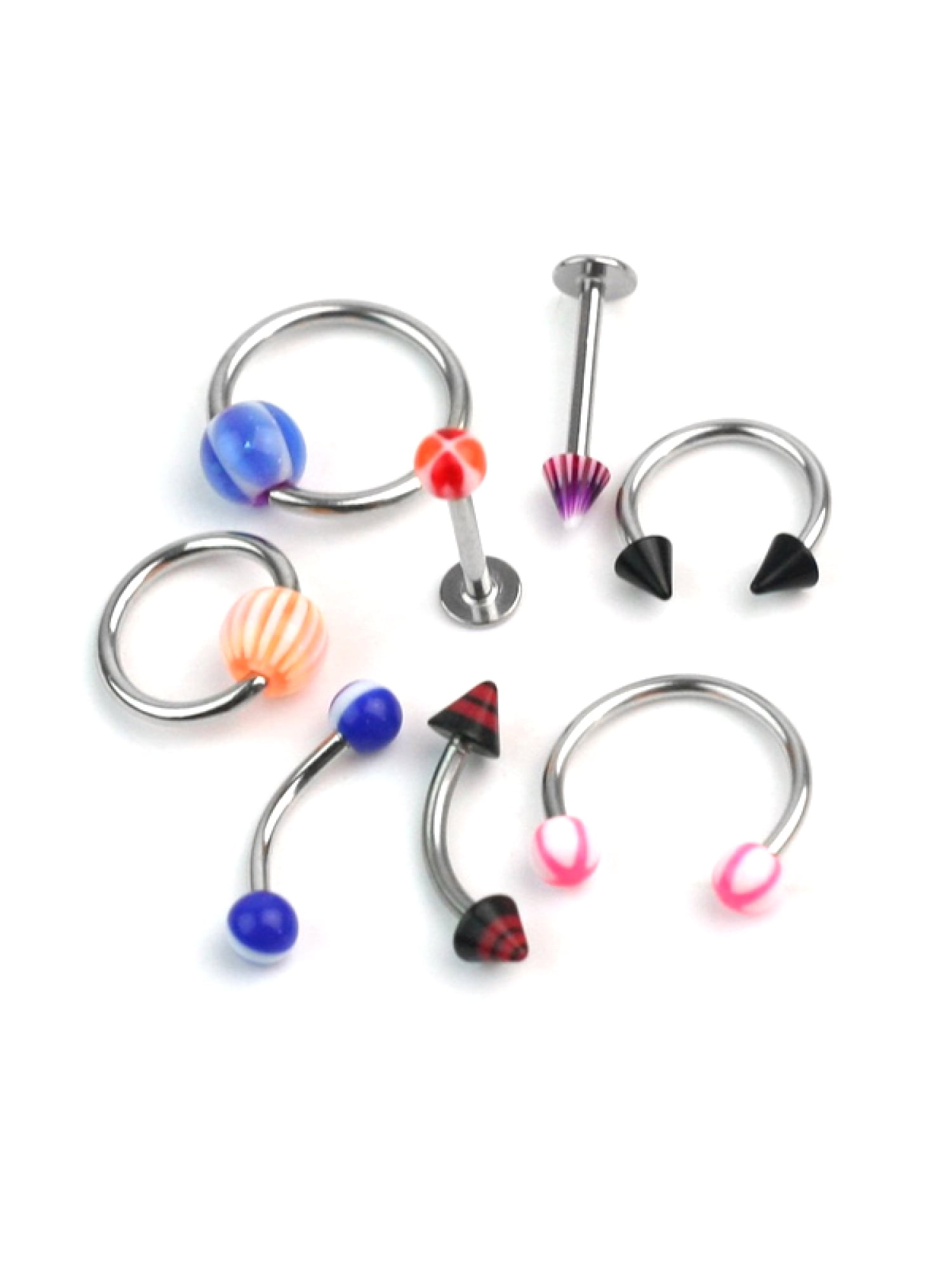 Body Piercing Jewelry Coating Barbell  Random Color Belly Button Rings 