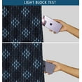thumbnail image 6 of Vargottam Diamond Ikat Design Blackout Curtains - Set of 2 Panels, 42 x 90 Inches Each - Light Blocking & Thermal Insulated Drapes with Grommet Top for Bedroom & Living Room - Blue, 6 of 9