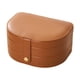 thumbnail image 5 of Estuche de viaje para joyas, joyero, caja de almacenamiento de joyas, organizador de joyas, estuche de almacenamiento para pulseras, dijes, broches y Marrón, 5 of 8