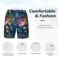 thumbnail image 6 of Picia Undersea Animals pattern Mens Swim Trunks with Compression Liner Stretch Beach Shorts Quick Dry with Zipper Pockets No-Chafing Board Shorts-X-Large, 6 of 9