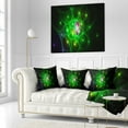 thumbnail image 2 of Designart Green Fractal Space Circles - Abstract Throw Pillow - 18x18, 2 of 4