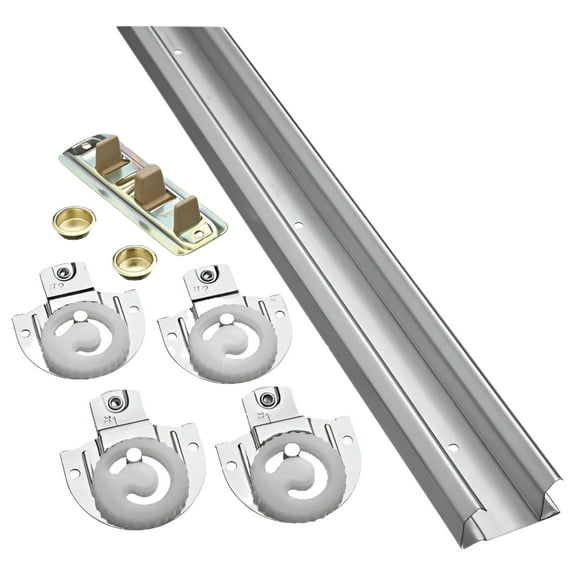 National Manufacturing NM343061 48 in. By-Pass Sliding Door Hardware, Galvanized